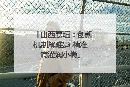 山西襄垣：创新机制解难题 精准滴灌润小微