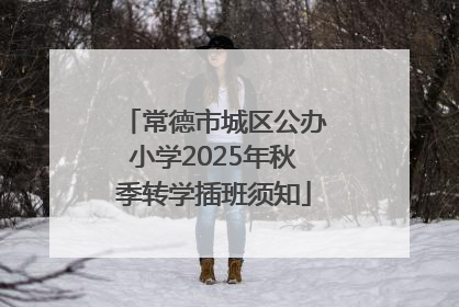 常德市城区公办小学2025年秋季转学插班须知