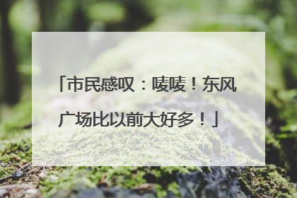 市民感叹：唛唛！东风广场比以前大好多！