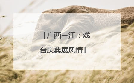 广西三江：戏台庆典展风情