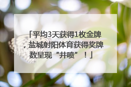 平均3天获得1枚金牌，盐城射阳体育获得奖牌数呈现“井喷”！