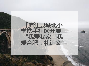 庐江县城北小学携手社区开展“我爱我家，我爱合肥，礼让文明”实践活动