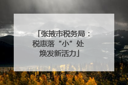 张掖市税务局：税惠落“小”处 焕发新活力