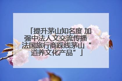 提升茅山知名度 加强中法人文交流传播 法国旅行商踩线茅山“道养文化产品”