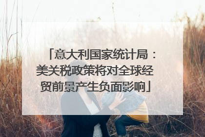 意大利国家统计局：美关税政策将对全球经贸前景产生负面影响