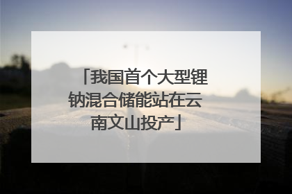 我国首个大型锂钠混合储能站在云南文山投产
