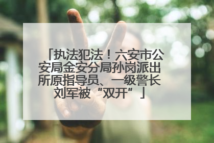 执法犯法！六安市公安局金安分局孙岗派出所原指导员、一级警长刘军被“双开”