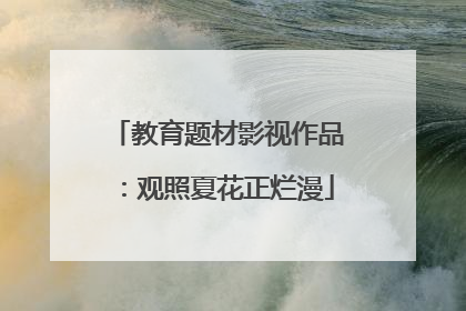 教育题材影视作品：观照夏花正烂漫