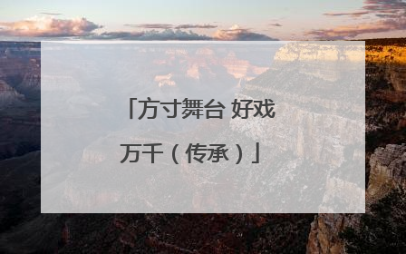 方寸舞台 好戏万千（传承）