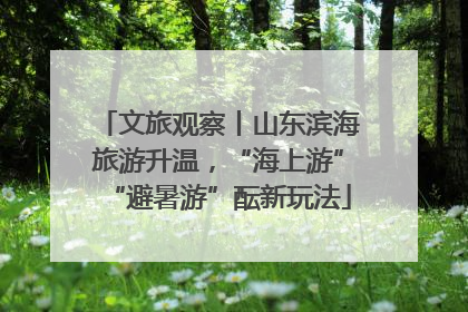文旅观察丨山东滨海旅游升温，“海上游”“避暑游”酝新玩法