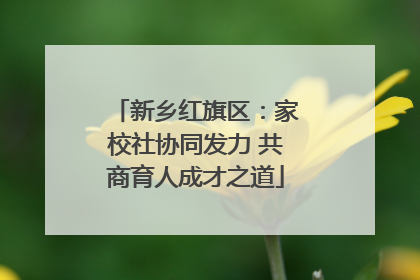 新乡红旗区：家校社协同发力 共商育人成才之道