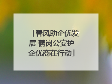 春风助企优发展 鹤岗公安护企优商在行动