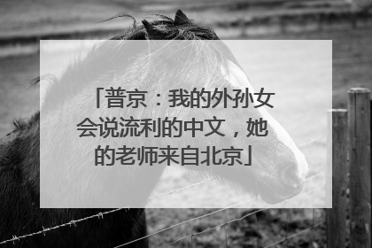 普京：我的外孙女会说流利的中文，她的老师来自北京