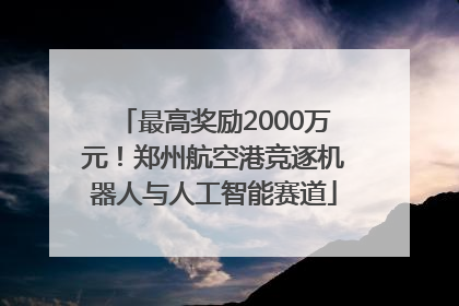 最高奖励2000万元！郑州航空港竞逐机器人与人工智能赛道