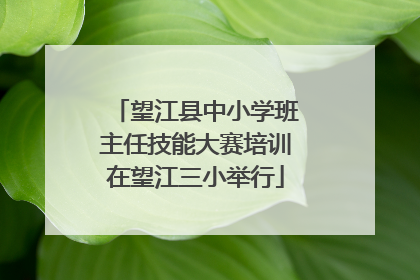 望江县中小学班主任技能大赛培训在望江三小举行
