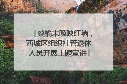 桑榆未晚映红墙，西城区组织社管退休人员开展主题宣讲