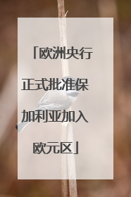 欧洲央行正式批准保加利亚加入欧元区