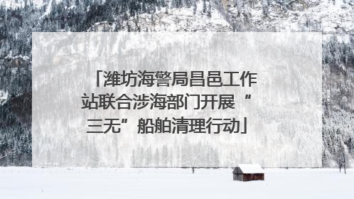潍坊海警局昌邑工作站联合涉海部门开展“三无”船舶清理行动