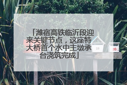 潍宿高铁临沂段迎来关键节点，这座特大桥首个水中主墩承台浇筑完成