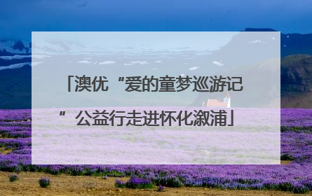 澳优“爱的童梦巡游记”公益行走进怀化溆浦