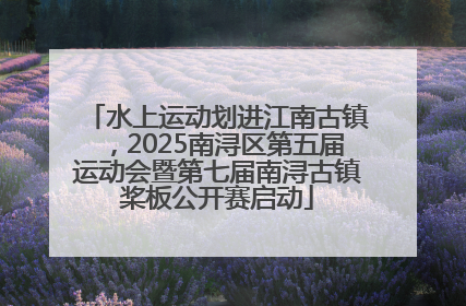 水上运动划进江南古镇，2025南浔区第五届运动会暨第七届南浔古镇桨板公开赛启动