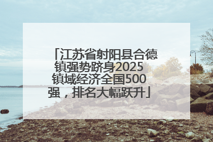 江苏省射阳县合德镇强势跻身2025镇域经济全国500强，排名大幅跃升
