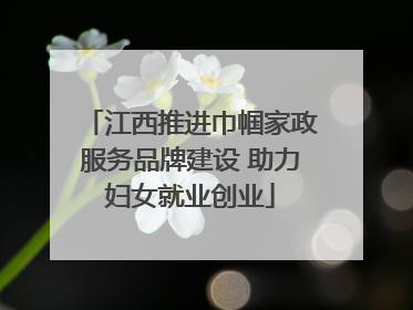 江西推进巾帼家政服务品牌建设 助力妇女就业创业