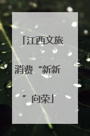 江西文旅消费“新新”向荣