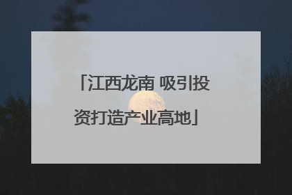 江西龙南 吸引投资打造产业高地