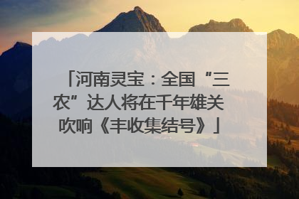 河南灵宝：全国“三农”达人将在千年雄关吹响《丰收集结号》