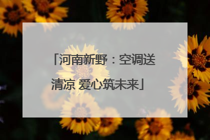 河南新野：空调送清凉 爱心筑未来