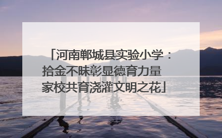 河南郸城县实验小学：拾金不昧彰显德育力量 家校共育浇灌文明之花