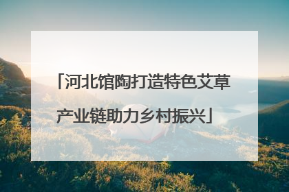 河北馆陶打造特色艾草产业链助力乡村振兴
