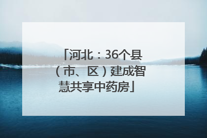 河北：36个县（市、区）建成智慧共享中药房