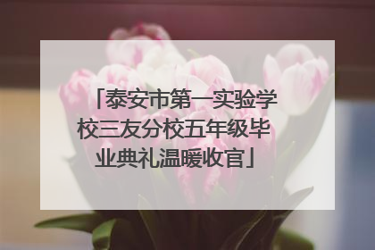 泰安市第一实验学校三友分校五年级毕业典礼温暖收官