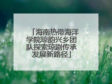 海南热带海洋学院琼韵兴乡团队探索琼剧传承发展新路径