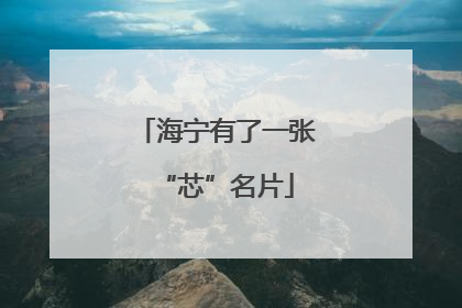 海宁有了一张“芯”名片