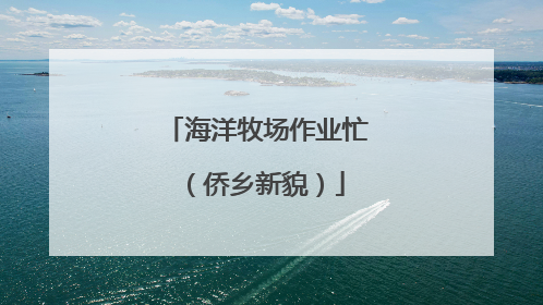 海洋牧场作业忙（侨乡新貌）
