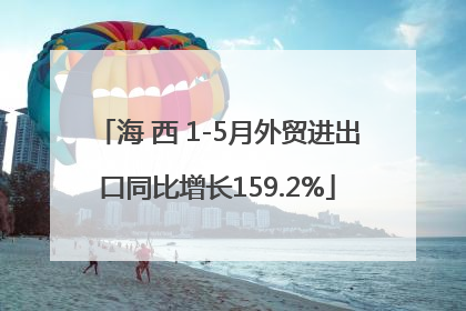 海 西 1-5月外贸进出口同比增长159.2%