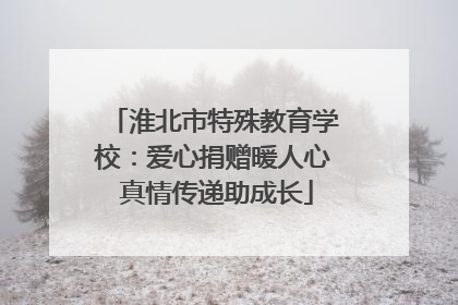 淮北市特殊教育学校：爱心捐赠暖人心 真情传递助成长