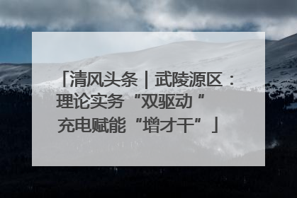 清风头条｜武陵源区：理论实务“双驱动 ” 充电赋能“增才干”