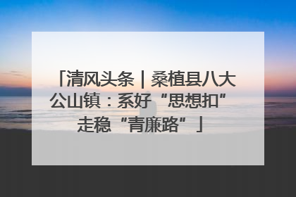 清风头条｜桑植县八大公山镇：系好“思想扣” 走稳“青廉路”