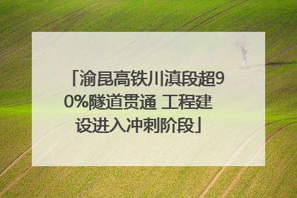 渝昆高铁川滇段超90%隧道贯通 工程建设进入冲刺阶段