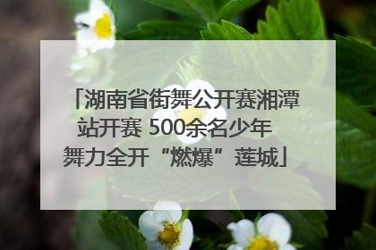 湖南省街舞公开赛湘潭站开赛 500余名少年舞力全开“燃爆”莲城