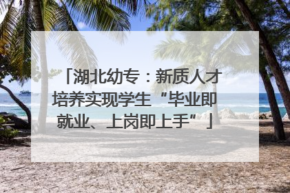 湖北幼专：新质人才培养实现学生“毕业即就业、上岗即上手”