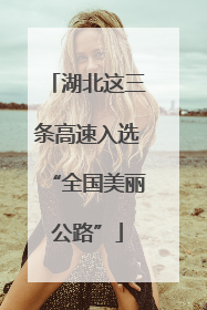 湖北这三条高速入选“全国美丽公路”