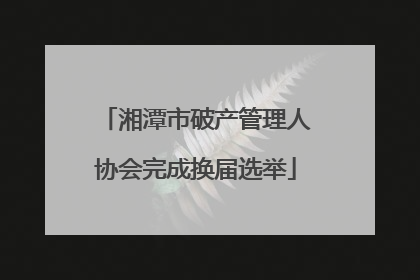 湘潭市破产管理人协会完成换届选举