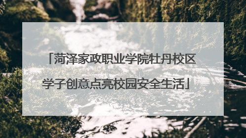 菏泽家政职业学院牡丹校区学子创意点亮校园安全生活