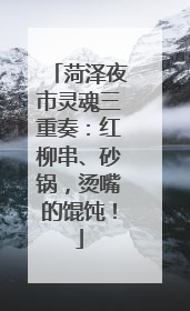 菏泽夜市灵魂三重奏：红柳串、砂锅，烫嘴的馄饨！