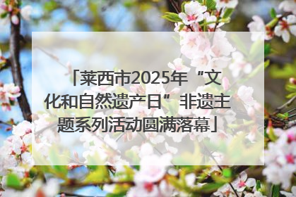 莱西市2025年“文化和自然遗产日”非遗主题系列活动圆满落幕